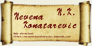 Nevena Konatarević vizit kartica